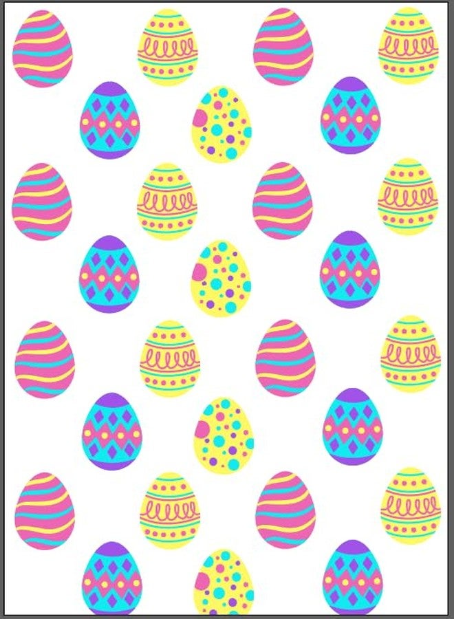 BASHOUT 100 Easter Cellophane Treat Bags, Colorful Egg Pattern, Ties are Included, Clear Bags Perfect for Candy, Colorful Easter Baggies - Image 5